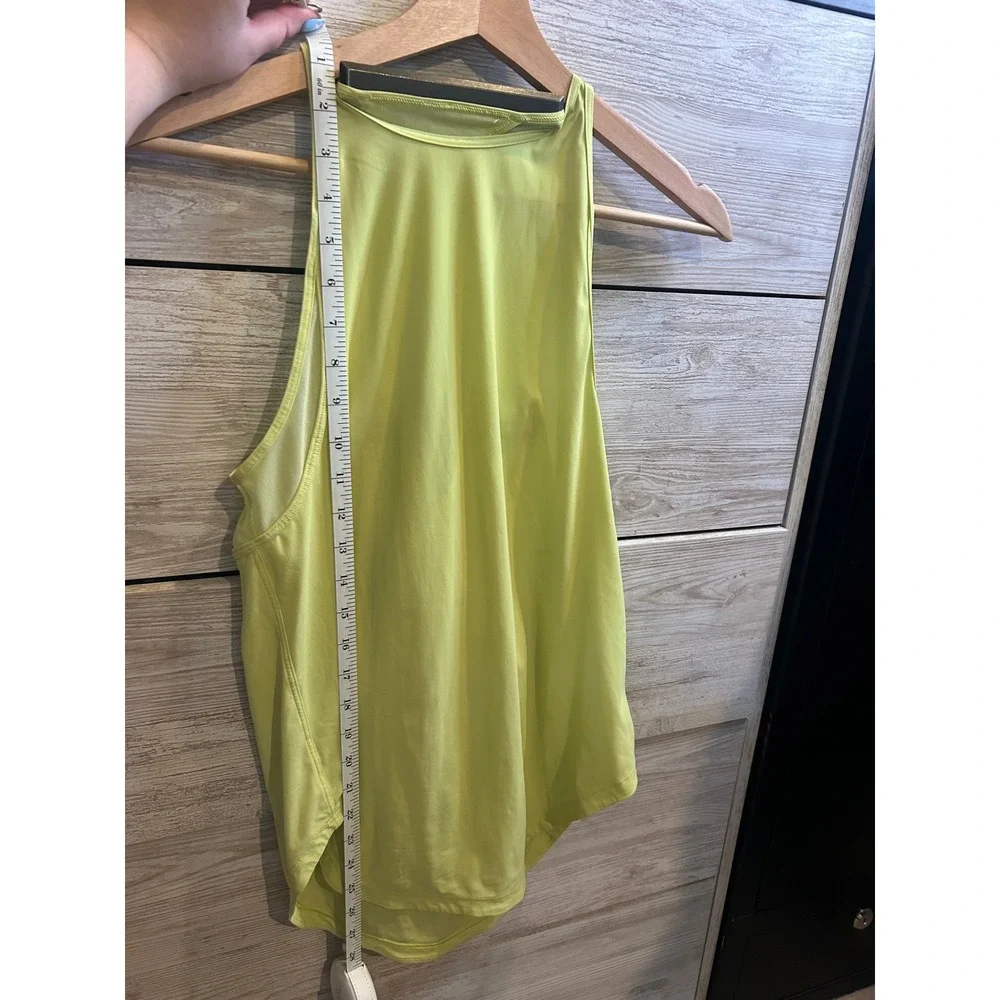Lululemon High Neck Mesh Back Keyhole Running Tank Top Yellow Size 6 - Picture 6 of 6